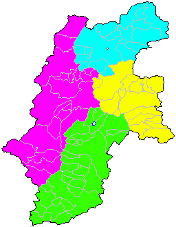 長野県の区分図